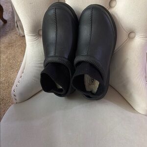 UGG Black Slip-On Shoes with Cozy Lining